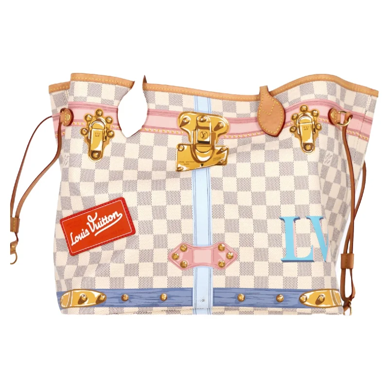 Louis Vuitton Neverfull MM Tote Bag in Multicolor Damier Coated Canvas