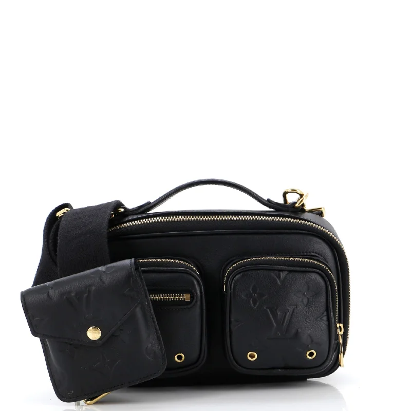 Utility Crossbody Bag Calfskin with Embossed Monogram Detail