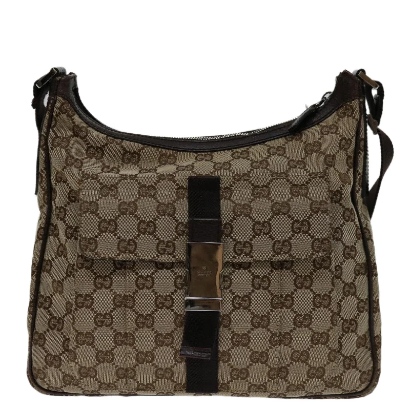 Gucci Gg Canvas  Canvas Shoulder Bag (Pre-Owned)