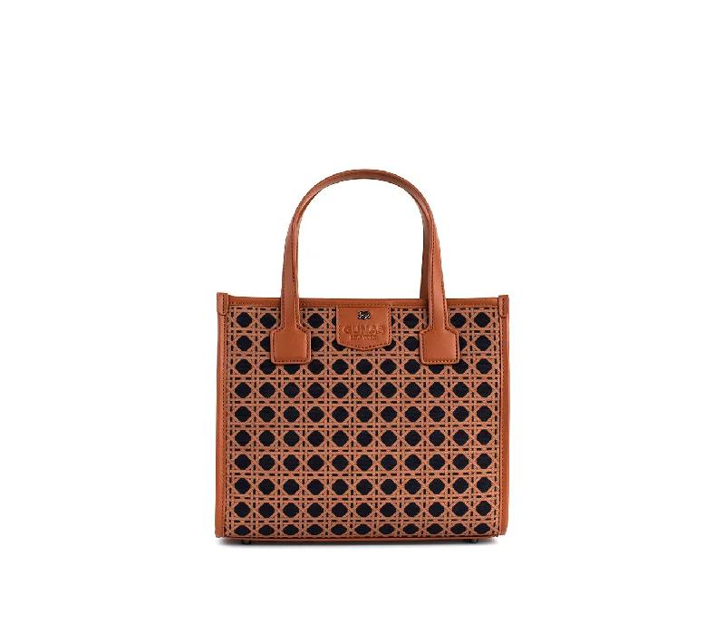 Oasis - Black & Brown Basket Vegan Canvas Bag