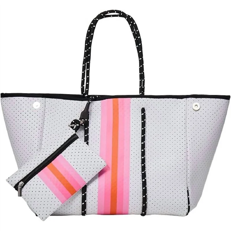 Women's Neoprene Tote Bag In White