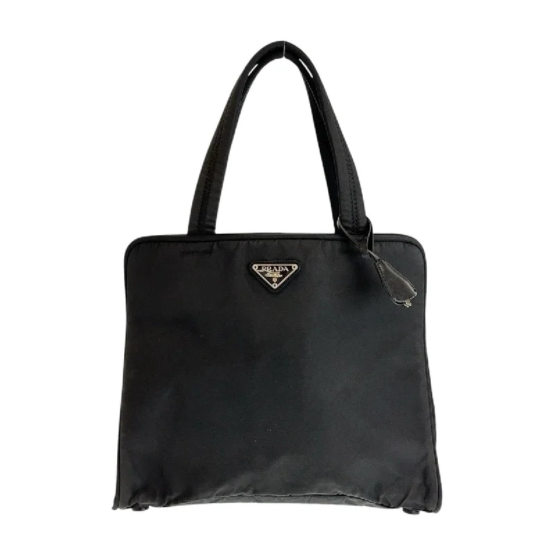 Prada Nylon Tessuto Triangle Logo Tote Bag