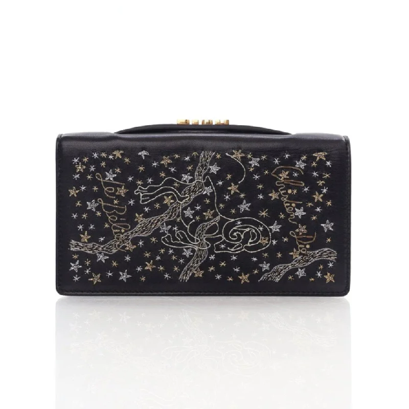 Dior Black Lambskin Zodiac Aries Clutch