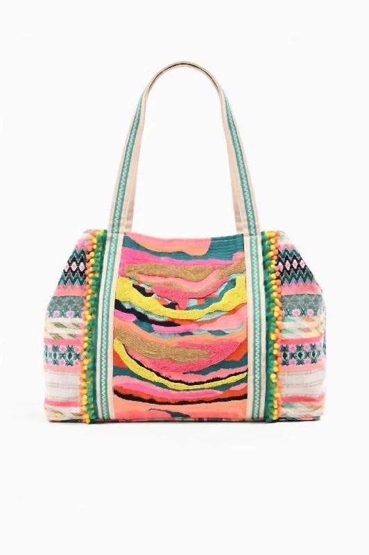 Women's Daphne Embellished Tote Bag In Pink