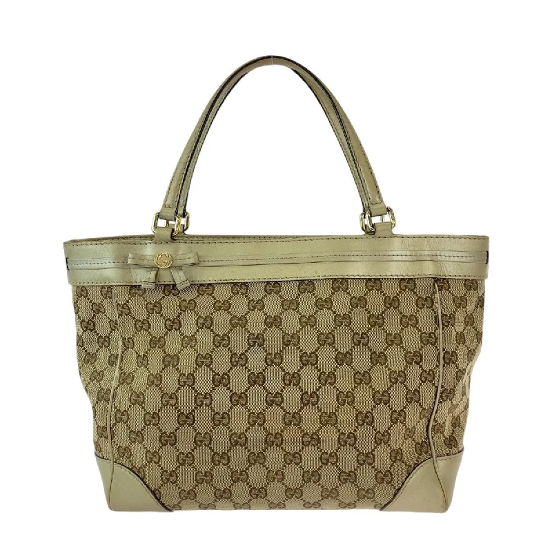 Gucci Mayfair GG Canvas Leather Tote Bag