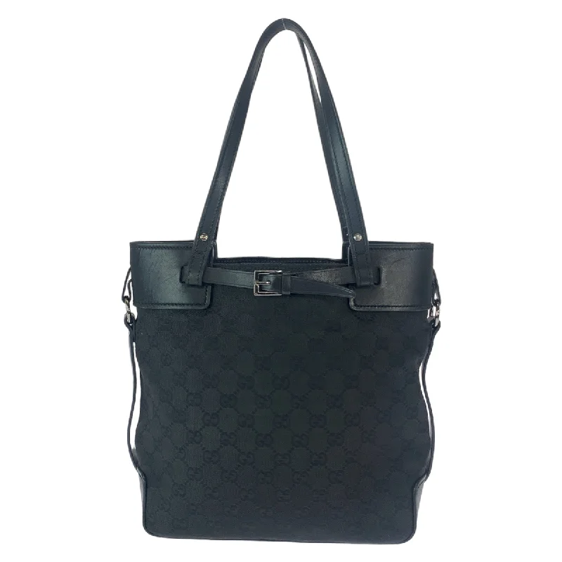 Gucci Black GG Canvas Tote Bag