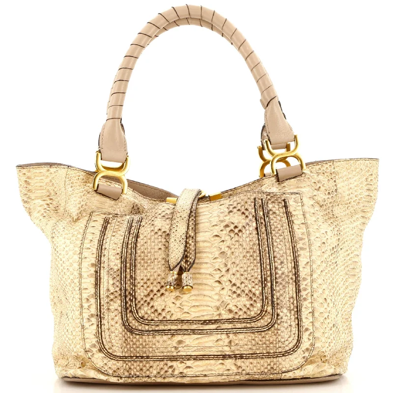 Marcie Tote Python Large