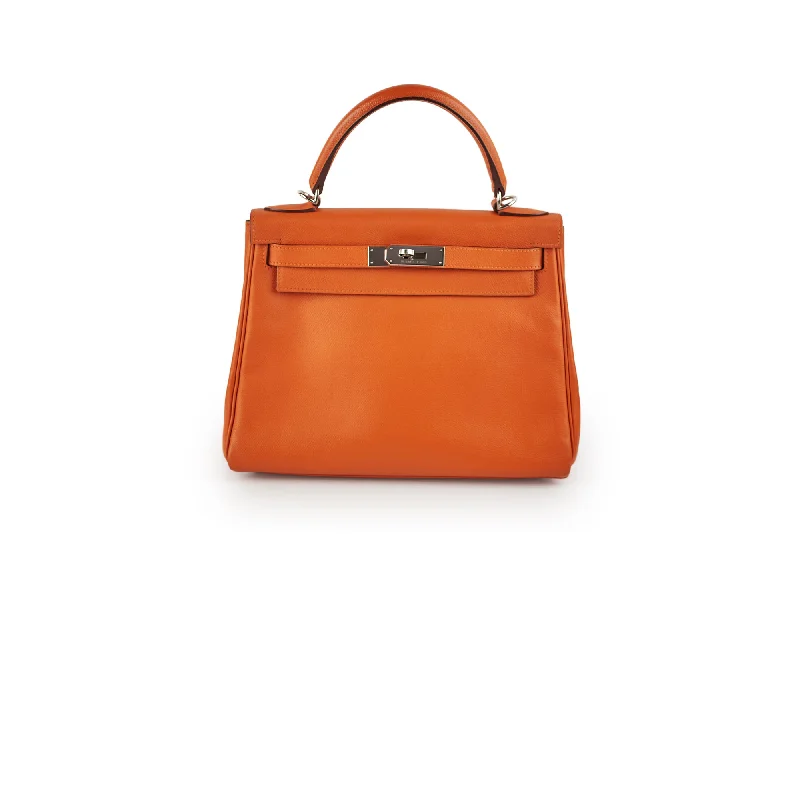 Hermes Kelly 28 Orange P Square Stamp