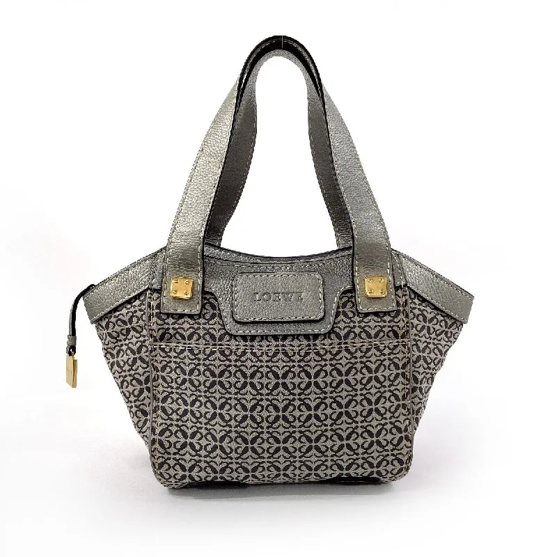 Loewe Anagram Canvas Leather Tote Bag