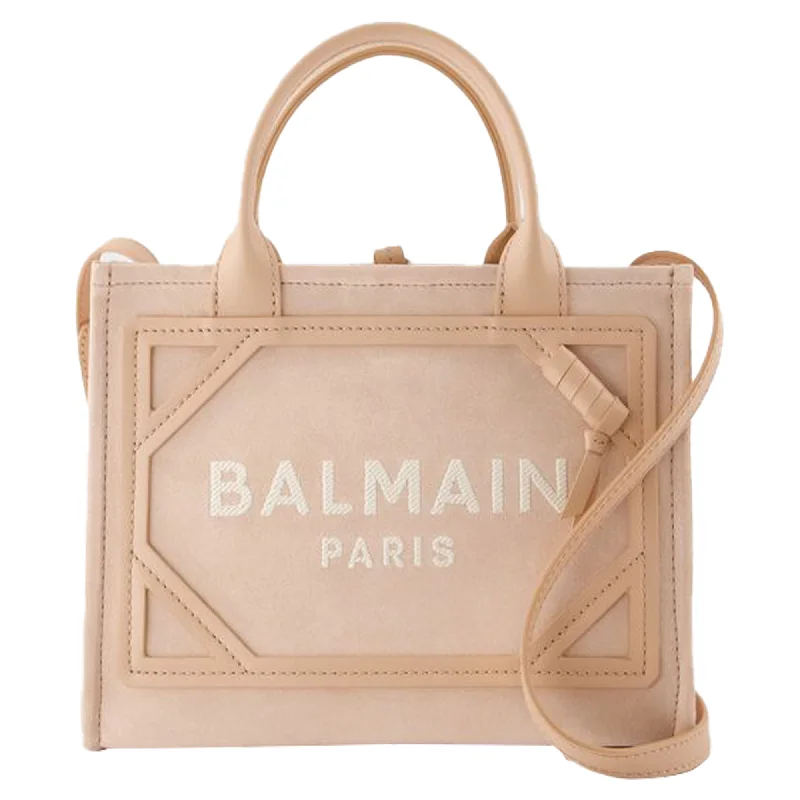 B-Army Small Shopper Bag - Balmain - Leather - Pink