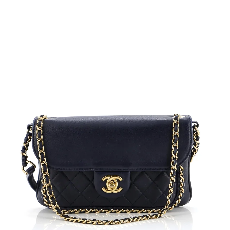 Unchained Flap Crossbody Bag Quilted Lambskin Small