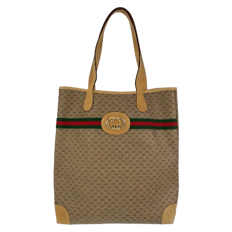 Gucci Micro GG Supreme Canvas Leather Tote