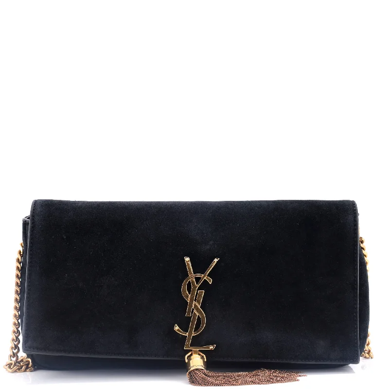 Kate 99 Tassel Flap Bag Suede Medium