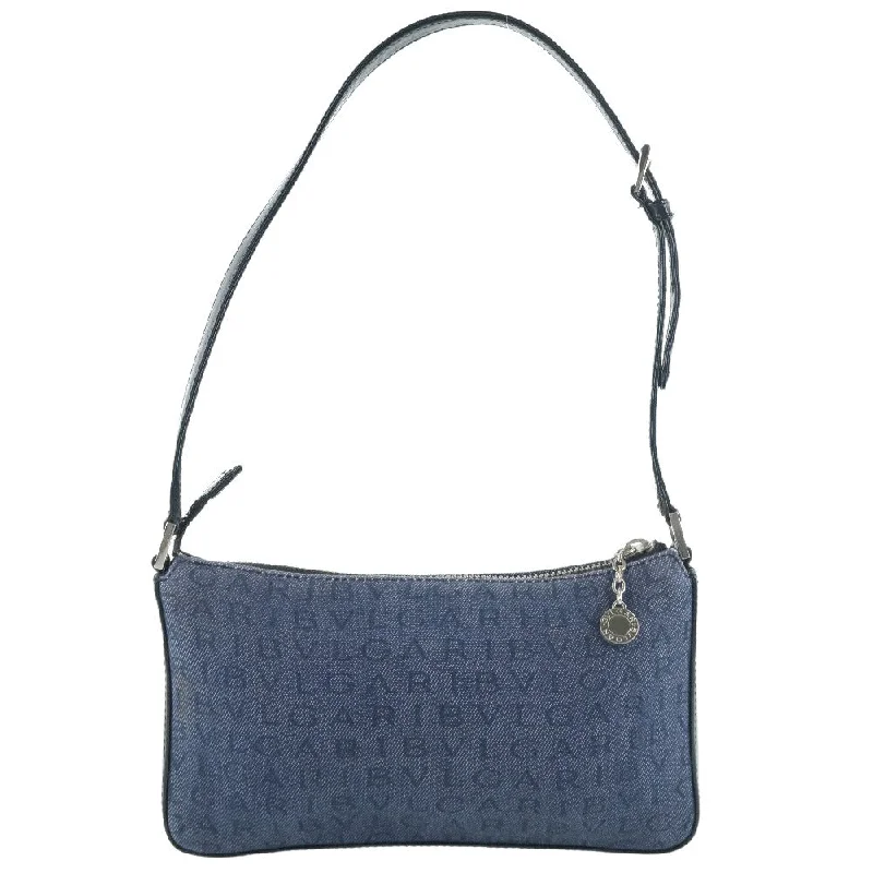 Bulgari Logo Mania   - Jeans Shoulder Bag (Pre-Owned)