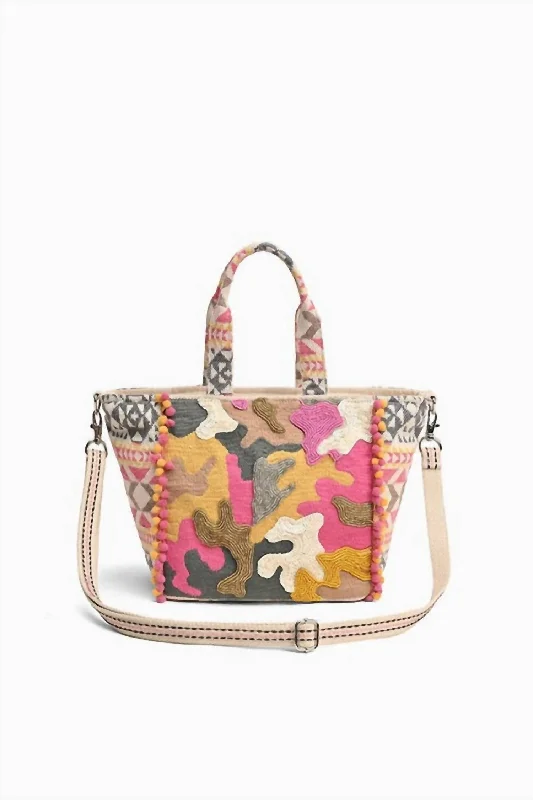 Women's Mini Tote Bag In Pink Camo