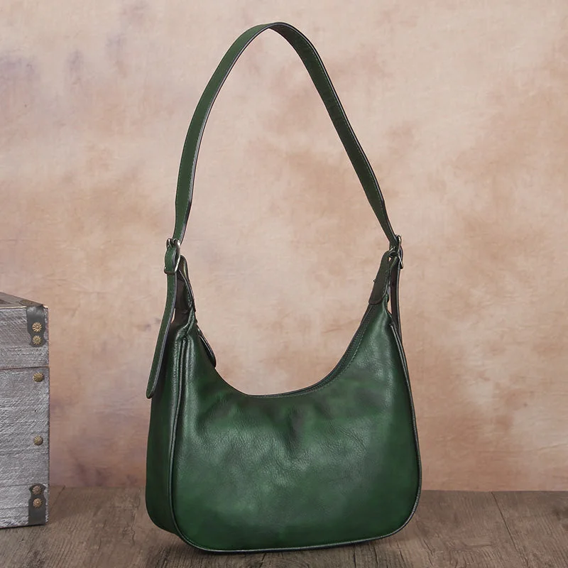 Casual Womens Green Leather Shoulder Bag Small Leather Handbags for Women