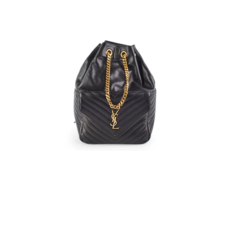 Saint Laurent Joe Quilted Backpack Black