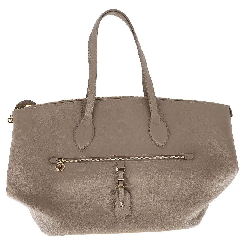 Louis Vuitton Embossed Monogram Travel Tote Bag in Beige Empreinte Leather