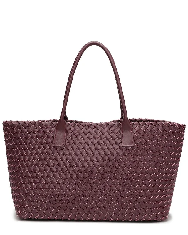 Tiffany & Fred Paris Large Hand-Woven Leather Tote