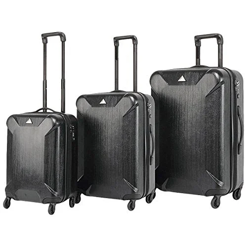 The Set Of Classic Black Triforce Oxford Collection Hardside 3-Piece Spinner Luggage Set