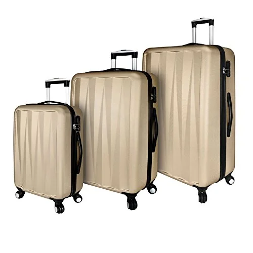 Elite Luggage Elite 3-Piece Spinner Luggage Set, Champagne