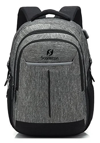 Scarleton Classic Water Resistant Backpack H20430301 - Grey/Black