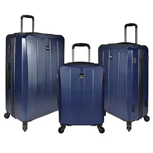 U.S. Traveler Highrock 3-Piece Hardside Spinner Set, Navy