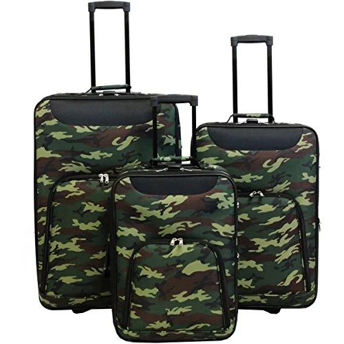 World Traveler Vogue Expandable Upright Luggage Set, Camouflage