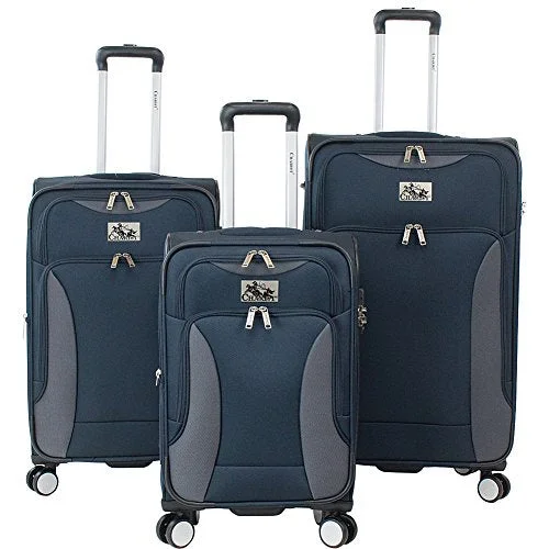 Chariot Madrid 3-Piece Luggage Set Navy