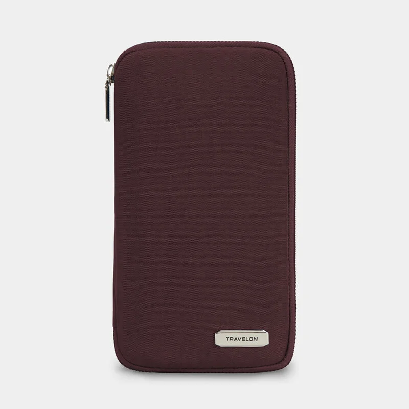 Travelon RFID Blocking Family Passport Zip Wallet