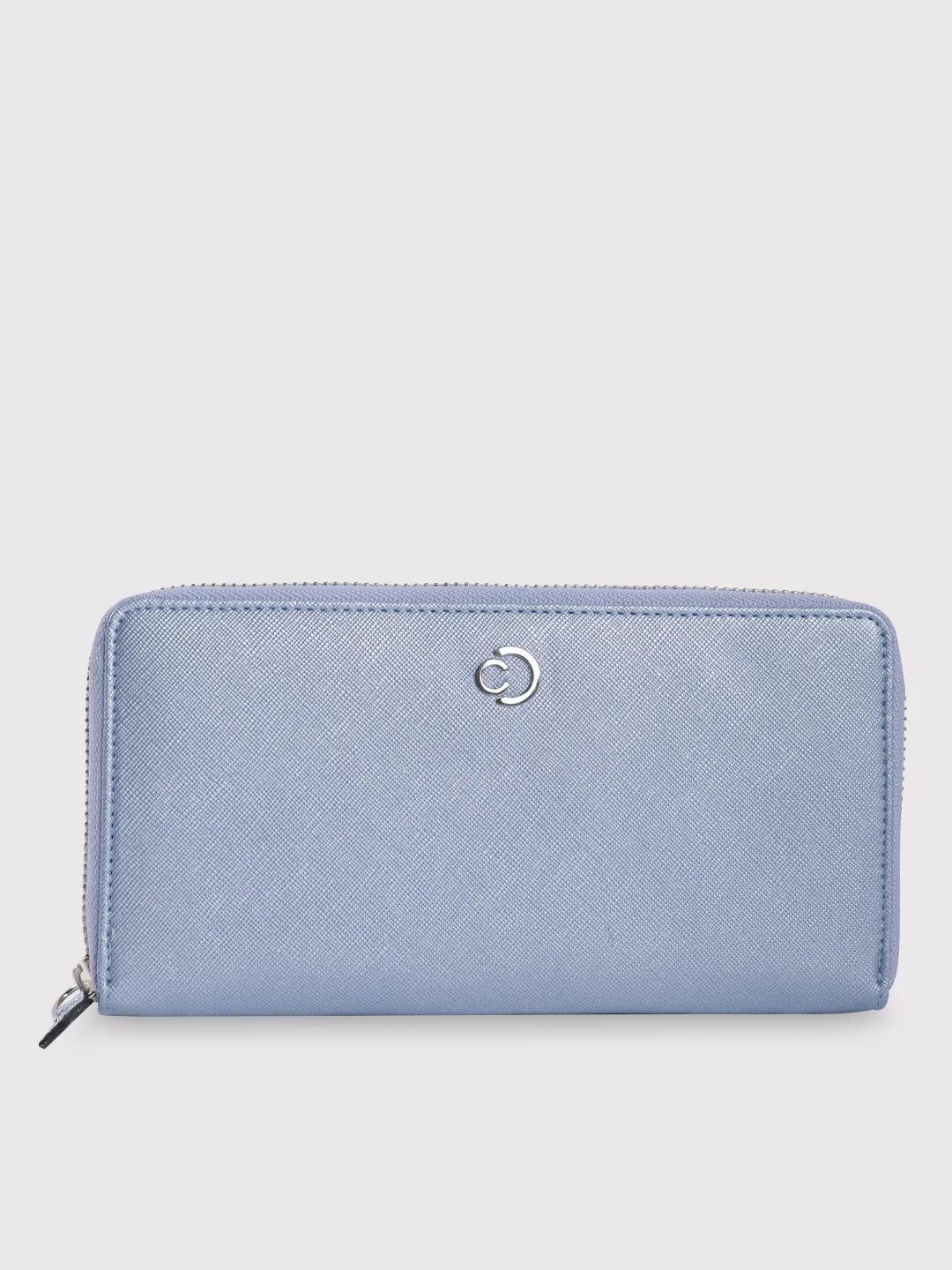 Caprese Mia Wallet Large Zip Around Pearl Blue