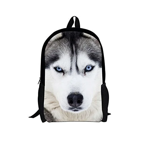 Bigcardesigns Husky Kids Backpack Schoolbag Book Bag Teenagers Satchel