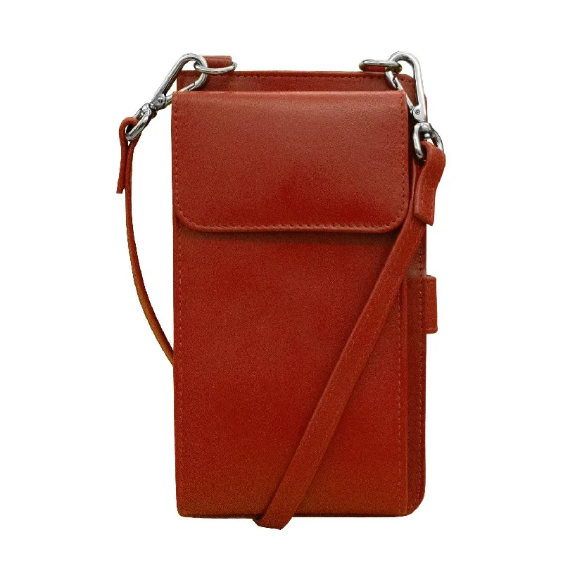 ili New York - RFID blocking leather Phone Wallet Crossbody- 6363