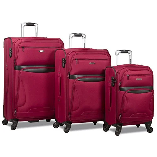 Rolite Explorer 3-Piece Expandable Spinner Luggage Set - Burgundy