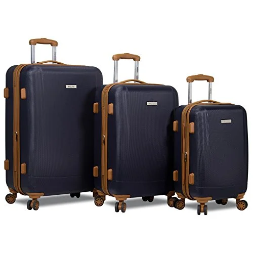 Dejuno Legion 3-Pc Hardside Spinner Tsa Combination Lock Luggage Set - Navy