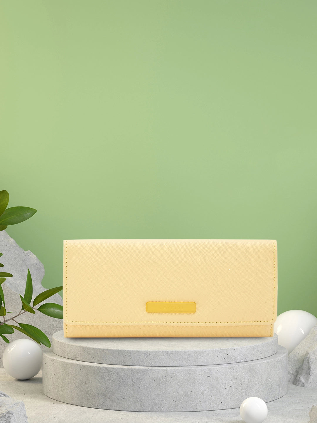 Caprese Sophia Flap Wallet Medium Yellow