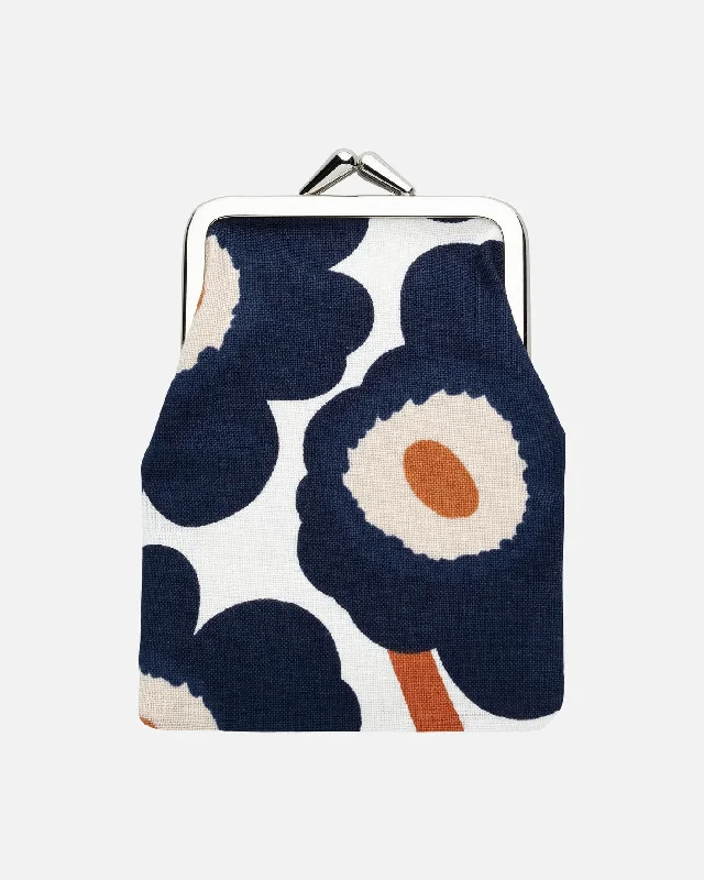 karakola mini unikko clip pouch - navy blue