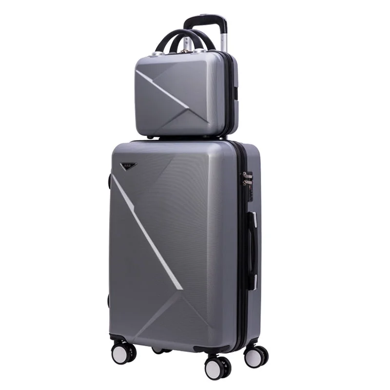 Travel Suitcase Set Rolling Luggage Spinner Trolley Case  20Inch Boarding Wheel Woman Cosmetic Case