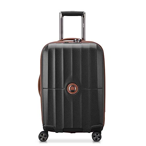 DELSEY Paris St. Tropez Hardside Expandable Luggage with Spinner Wheels, Black, Checked-Large 28 Inch