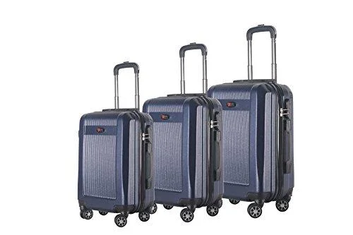 3-Piece Hardside Spinner Expandable Suitcase Set #906 (Navy)