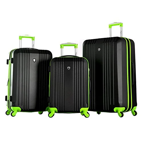 Olympia Apache 3pc Hardcase Spinner Set, Black/Lime