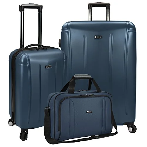 U.S Traveler Hytop Spinner 3-Piece Luggage Set - Navy