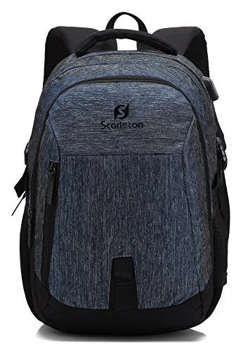 Scarleton Simple Water Resistant Backpack H20420701 - Blue/Black