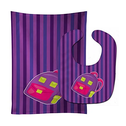 Caroline'S Treasures Back To School Backpack No. 1 Baby Bib & Burp Cloth, Multicolor, Large