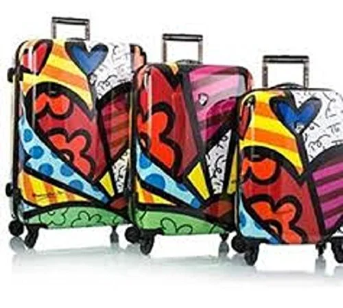 Hey Romero Britto "A New Day" 3 Piece Luggage Set (22",26",30")